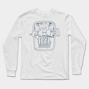 Feel At Ease: Grey Long Sleeve T-Shirt